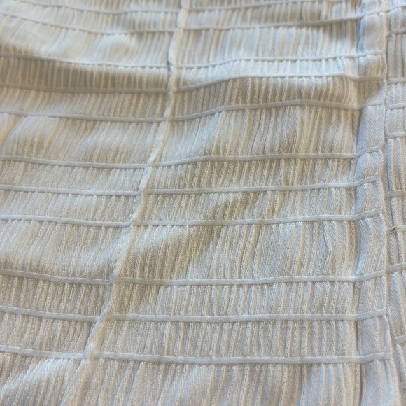 Zara High Waist Textured Flared Leggings White Size M - Picture 7 of 13